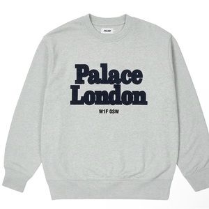 Palace Postcode Crew Grey Marl